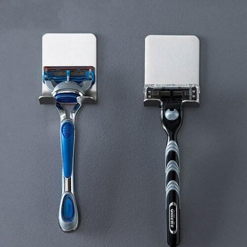 Razor Rack Stainless Steel Manual Razor Shelf Bathroom Punch-free Storage Rack Hook Home Decoration
