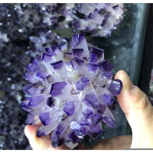 2.2lb High quality Three-Colour Angel Aura Quartz Point Electroplated Crystal Cluster For Decoration