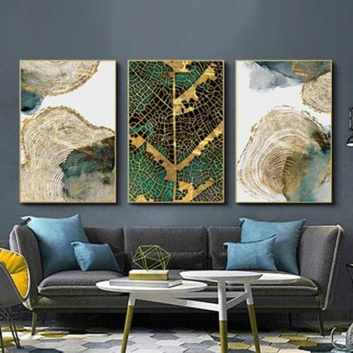 Canvas Painting Customizable Wall Art Leaves and Trunks Abstract Textures Nordic Posters Modern Home Decor