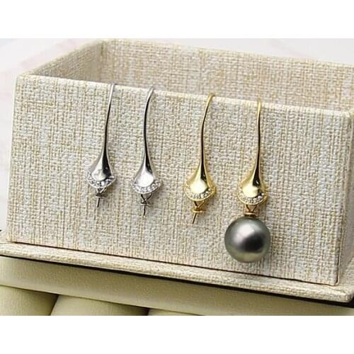 Beautiful Hot Cheap Earrings Mountings Accessories Findings Jewelry Settings Parts for Pearls Beads Stones Agate Coral Crystal