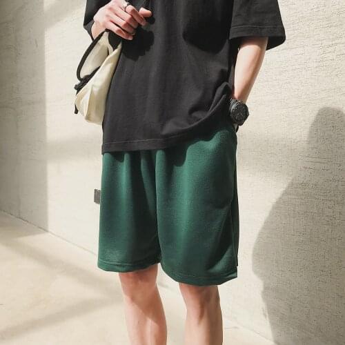 Summer Mens Trousers Simple Wild Shorts Hong Kong Style Trend Shorts Mens Fashion Loose Casual Five-point Pants