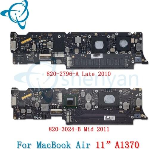 Shen Yan Tesed A1370 Logic Board CPU 1.4GHz / 1.6GHz For MacBook Air 11 inch Motherboard 2010 820-2796-A 2011 820-3024-B