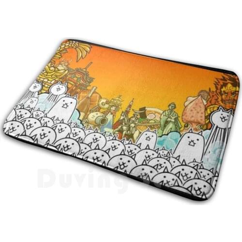 Battle Cats Carpet Mat Rug Cushion Soft Non - Slip Battle Cats Cat Common Super Uber Rare Special God Capsule Food Lucky