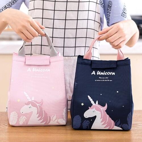 Cute Cartoon Cooler Lunch Bag For Kids Women Travel Thermal Food Organizer Insulated Waterproof Storage Bag For Lunch Box
