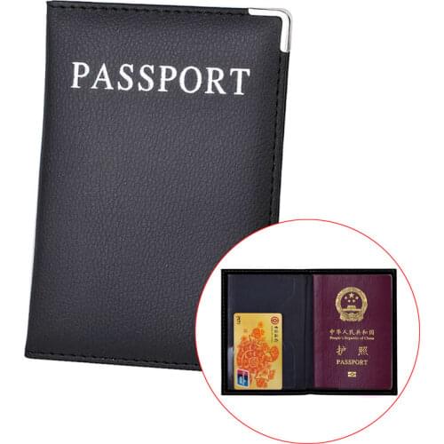 Fashion New Soft Leather Passport Cover Case Universal Travel Accessories For Card Bag Russia Men Women Passport Holder Wallet