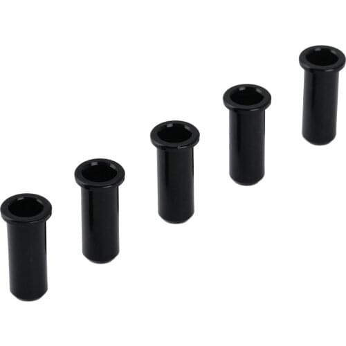 Musiclily Pro 25.5mm Brass Bass String Ferrules Bushings Through Body for Jazz Bass/Precision Bass, Black (Set of 5)