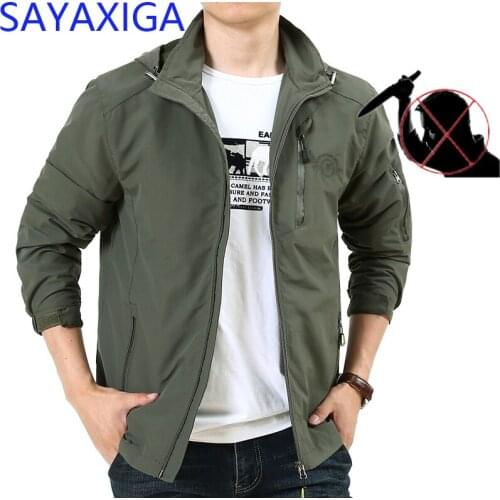 Self Defense Security Anti-cut Stab proof Men hooded Jacket Civil Casual Stealth Defense blouse Police Personal Tactics Clothes