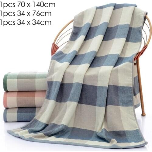 Towel Set 1pcs Bath Towel + 1pcs Shower Towel + 1pcs Face Towels 3 Colors 100% Cotton Towels Beach Swim Sport Drying Bath Towel