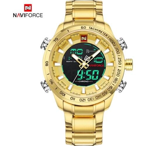 NAVIFORCE Military Sports Watches Men Luxury Brand Digital Quartz Watch Mens Waterproof Wristwatches Clock Relogio Masculino