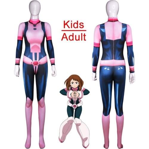 2018 New Boku no Hero Academia AsuiTsuyu Yaoyorozu Momo Battle Clothing Hero Academia OCHACO URARAKA Adult Kids Cosplay Costumes