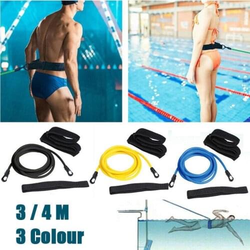 Swimming Training Resistance Strength Leash Exerciser Belt Swim Elastic Traction Rope Swimming Training Device