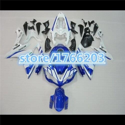 Blue white fairing kit for YZF R1 07 08 YZF-R1 07-08 YZF1000 R1 07 08 YZF R1 2007 2008 fairings BBF