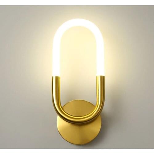 Nordic Golden LED Wall Lamp For Home Living Room Bedroom Hallway decoration Indoor Lighting Light Fixture Wall Lights
