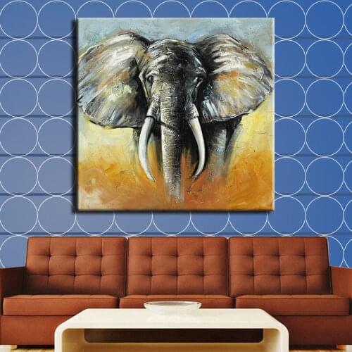 Modern wall art pictures print on canvas for home decoration animal paintings for living room african elephant no frame