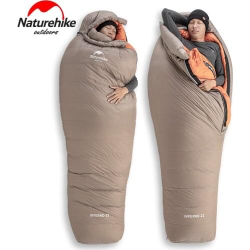 Naturehike Hot Climbing Series Goose down Mummy sleeping bag winter warm Adult Windproof Waterproof For Outdoor Camping Hiking