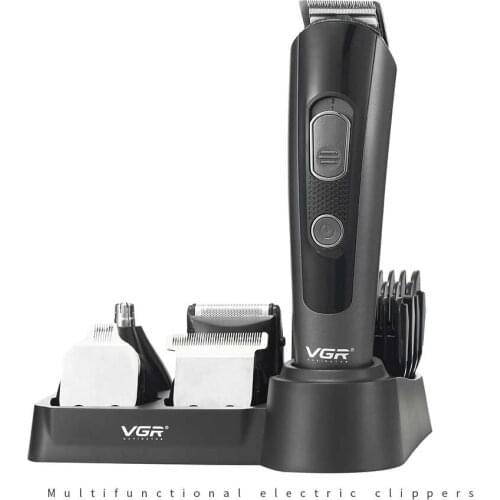 VGR 5 in 1 hair trimmer USB rechargeable hair clipper haircut machine electric shaver razor beard trimmer nose hair trimmer