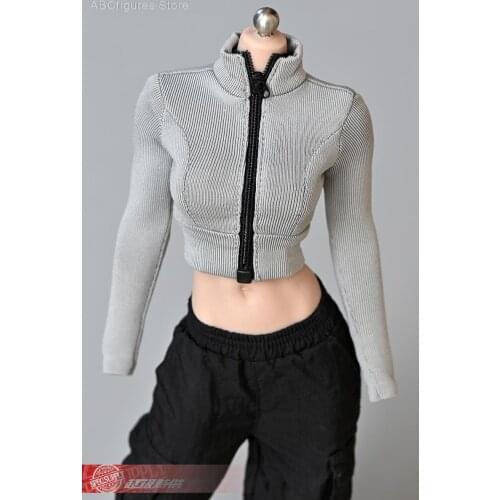 1/6 Scale Tights Leotard Corsetry Zipper Clothing For 12'' PH TBL Female Action Figure Body 2 Color