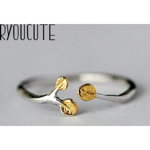 New Arrivals Silver Color Leaf Rings for Women Adjustable Wedding Ring Fashion Jewelry