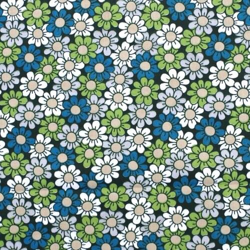 1 yard Cotton Twill Fabric for sewing pathwork, cloth, bedding - Small flowers (width=160cm)