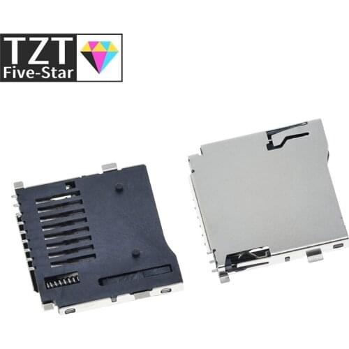 10PCS Push-Push Type TF Micro SD Card Socket Adapter Automatic PCB Connector