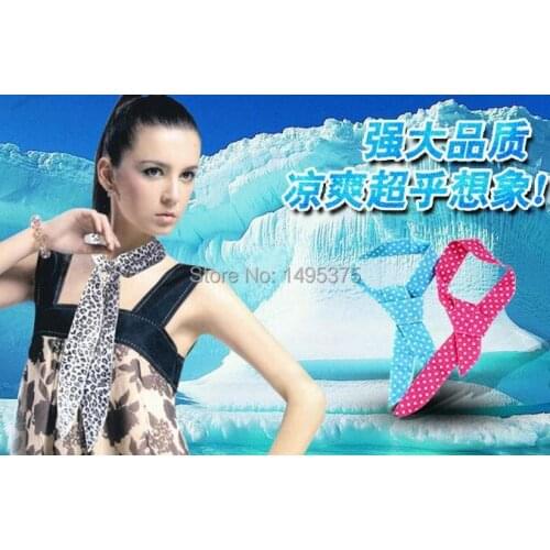 1000pcs/lot mixed design Magic Cooling Cold Water Neck Cooler Scarf Ice Towel