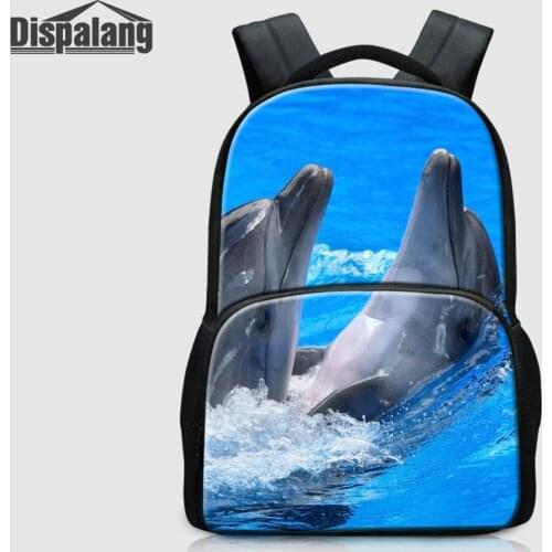 17 Inch Larger Capacity School Backpacks For Teenagers Dolphin Peacock Fox Snake Animals Print Laptop Backpack Women Men Bagpack