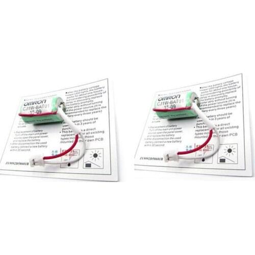 Original OMRON CJ1W-BAT01 CR14250SE-R 3V PLC Lithium Battery Pack with Plug Fit Omron CJ1M CJ1G CJ2M CJ2G CP1E CP1L CP1H Battery