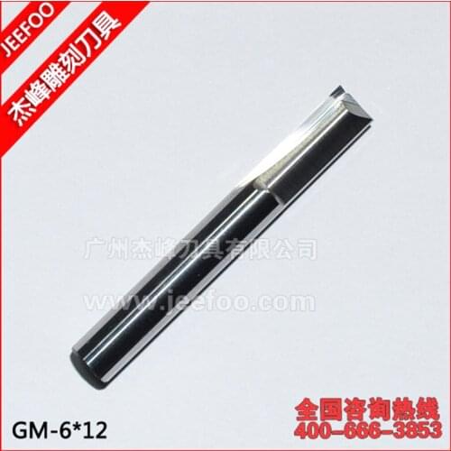 6*12 Tungsten Carbide cnc router tools/Two straight router end mill for multilayer board,plywood,mdf,foam