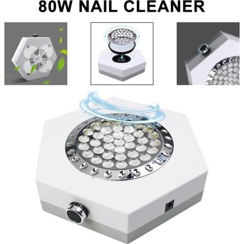 80W New Strong Nail Dust Suction Collector Vacuum Cleaner with Big Power Fan With Filter Nail Art Equipment Nail For Manicure
