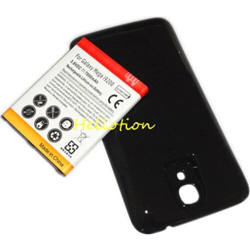 Mega 6.3 i9200 Battery 7000mAh + Black Cover Case for Samsung Galaxy Mega 6.3 i9200 B700BC High quality Extended Battery