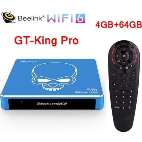 Beelink GT-King pro TV Box Amlogic S922X-H Android 9.0 WiFi6 4G 64G Dolby Audio DTS Listen 4K HD Hi-Fi Smart Media Player