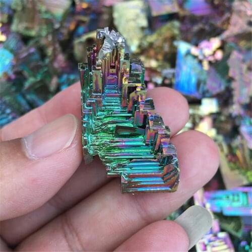 Asymmetrische Kleur Brilliant Regenboog Bismut Metaal Kristal Sieraden Edelsteen Ornamenten