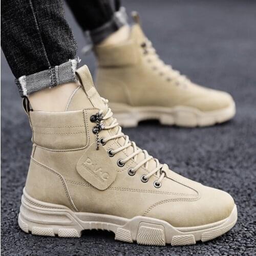 Autumn mens casual mens boots with high-top Martens