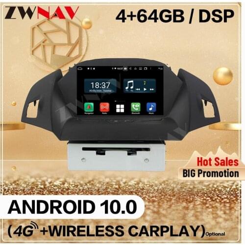 Carplay 4+128G For Ford KUGA 2013 2014 2015 2016 2017 2018 Android 10.0 Multimedia Player Screen Audio Radio GPS Navi Head Unit