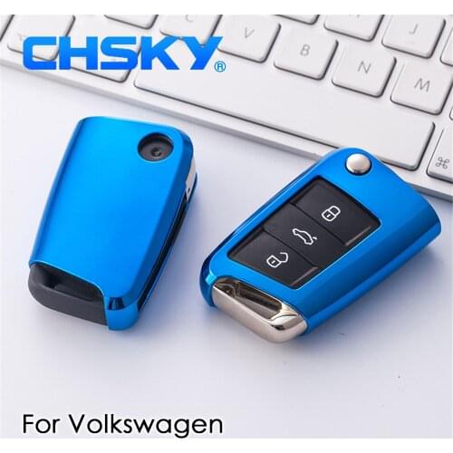 CHSKY TPU For volkswagen vw Key Cover Case For volkswagen Golf 7 6 5 for vw golf mk7 mk6 Car key cover shell Car Accessories