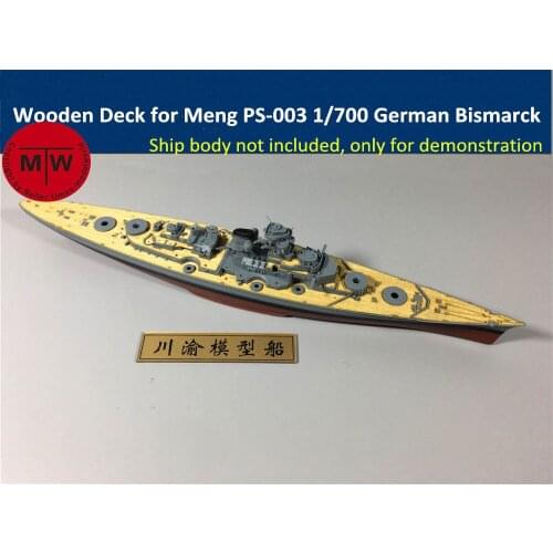 1/700 Scale Wooden Deck for Meng PS-003 German Bismarck Battleship Model CY700016