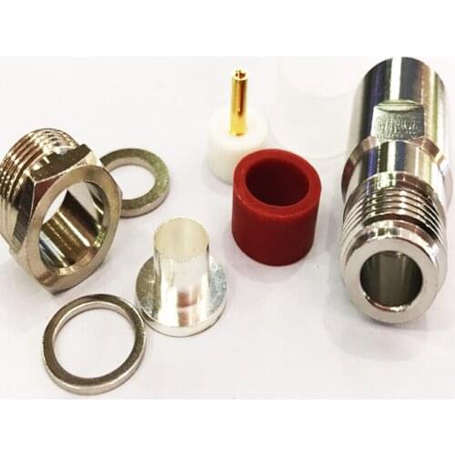 10pcs N Female Jack Clamp for RF Coaxial Coax Cable 50-7 7D-FB LMR400 RG213 RF Connector