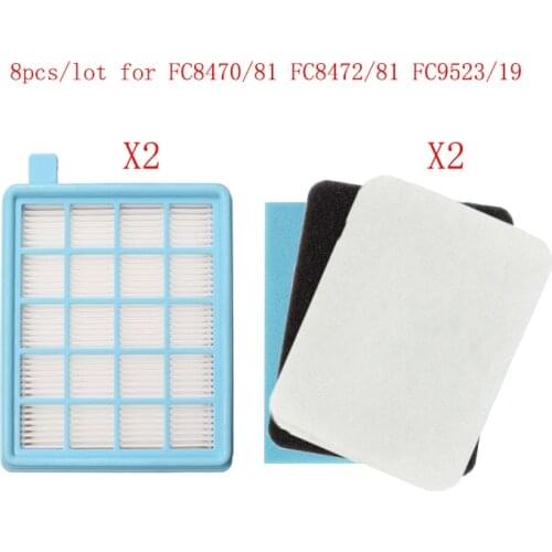 Hepa filter & motor Filter & motor inlet & exhaust foam filters for Philips PowerPro FC8470/81 FC8472/81 FC8473/81 FC9523/19