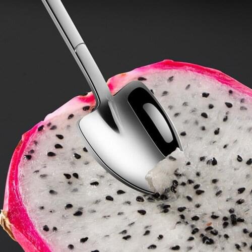 Creative Stainless Steel Iron Shovel Spoon Coffee Ice Cream Spoon Engineering Shovel Retro Cute Square Head Spoon Kitchen Gadget