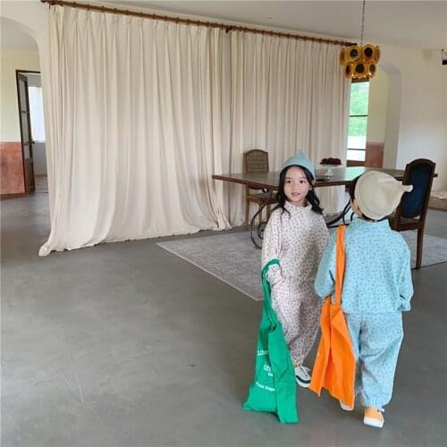 MILANCEL 2021 Autumn New Kids Clothes Floral Suit Cotton Set For Brothers and Girls Girls Sets Korean Girls Clothes