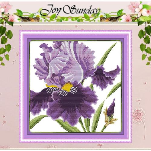 Purple Blossoms Flower Counted Cross Stitch Wholesale Cross Stitch 11CT 14CT Cross-Stitch Kit Handmade Embroidery Needlework