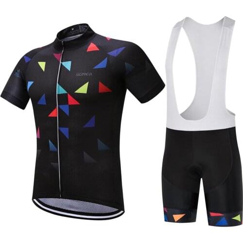 2018 Newest Short Sleeve Ciclismo Clothing With 9D GEL PAD Bib Pants MTB Maillot Ciclismo Cycling Jersey Bike Bib Shorts