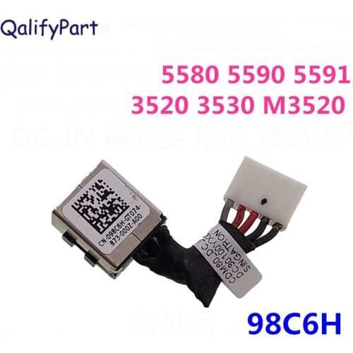 Original Laptop DC Power Jack Cable For Dell Precision 3520 3530 M3520 DC IN 098C6H