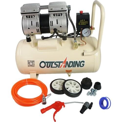 Industrial Outstanding oil-less oil-free air compressor 550W 30L 0.7MPA Quiet High-pressure Pump Tattoo Manicure Spraying Gun