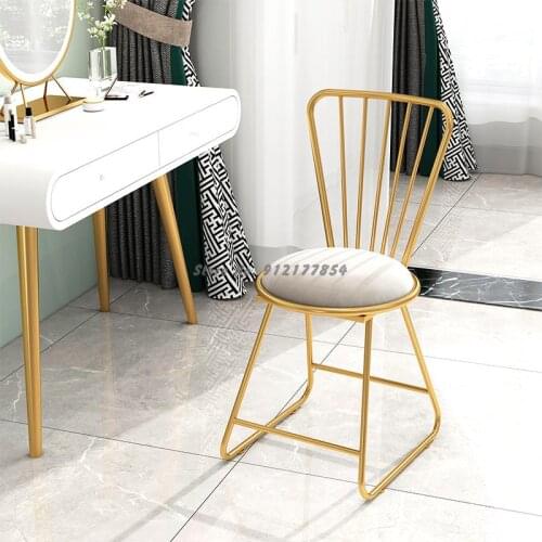 Light luxury makeup dressing table stool bedroom home backrest chair small apartment girl dressing table net red dressing table