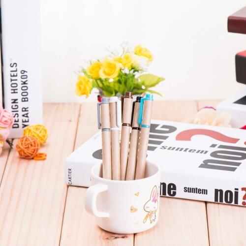 C49 retro creative pen tube paper kraft paper environmental carbon pen Student Office Stationery office supplies for students