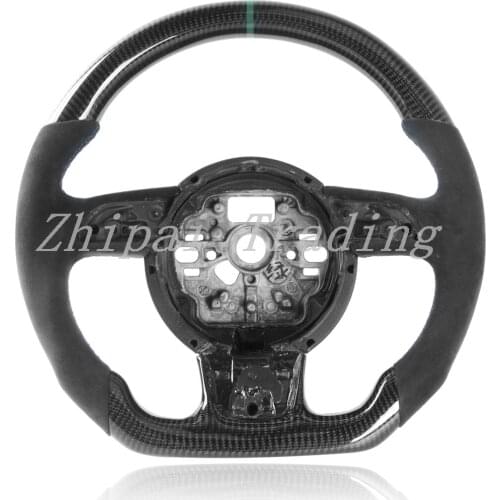 Carbon Fiber Steering Wheel by Alcanrata for Audi A6 A7 Series with Mark without Button and paddles shifter