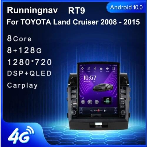 Runningnav For TOYOTA Land Cruiser 2008 2009 2010 2011-2015 Tesla Type Android Car Radio Multimedia Video Player Navigation GPS
