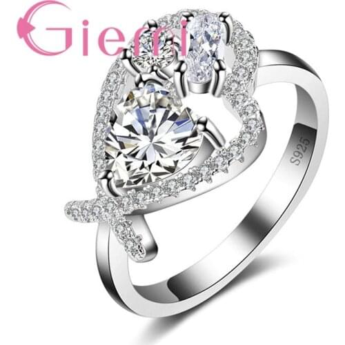 Happy Fish Shape Crystal Stone Ring for Women and Cubic Zirconia Wedding Ceremony Accessories