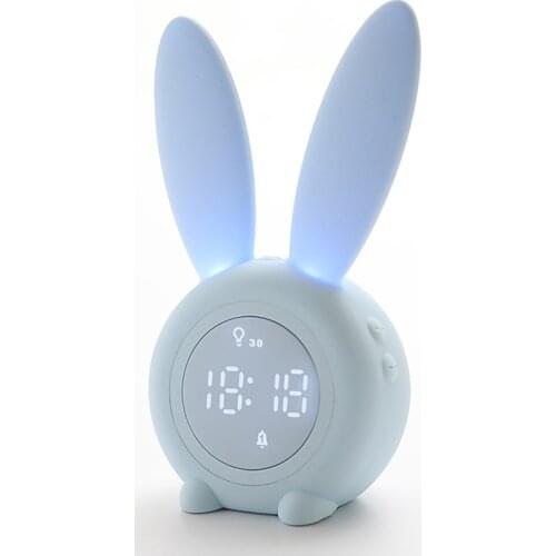 Lovely Nordic Modern Cartoons Alarm Clock Luminous Creativity Bed Side Nixie Clock ABS Sleep Trainer Saat Kids Gift EK50AC